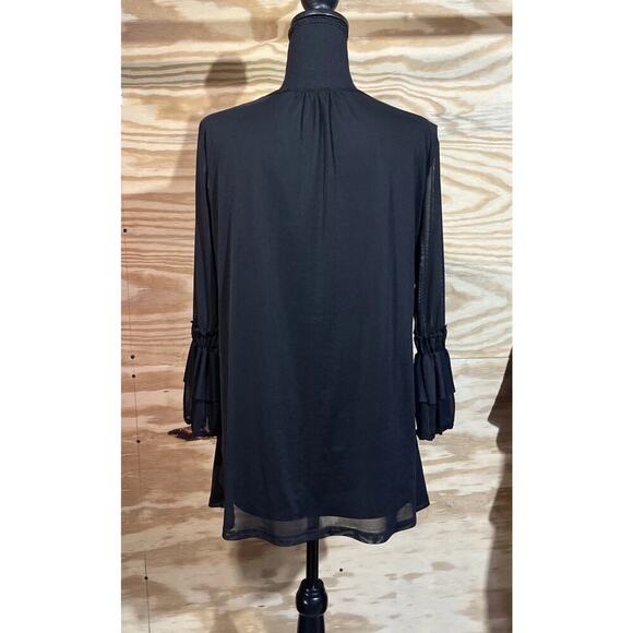 Verve Ami Embroidered Tunic Black Size XL Whimsigoth Dark Romantic Fairy Grunge - Picture 2 of 13